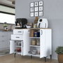 Hanah Home Armario Multiusos Blanco y Nogal